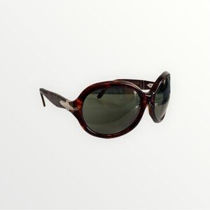 Vintage Persol 2918-S Tortoise Oversized Round Sunglasses